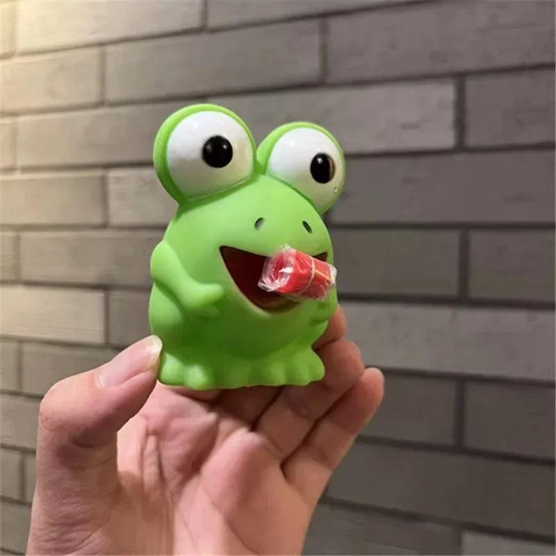 Children Creative Decompression Fidget Toys Pinch Frog Dinosaur Sticking Tongue Out Relieve Stress Toy Christmas Gifts For Kids - NTKSTORE