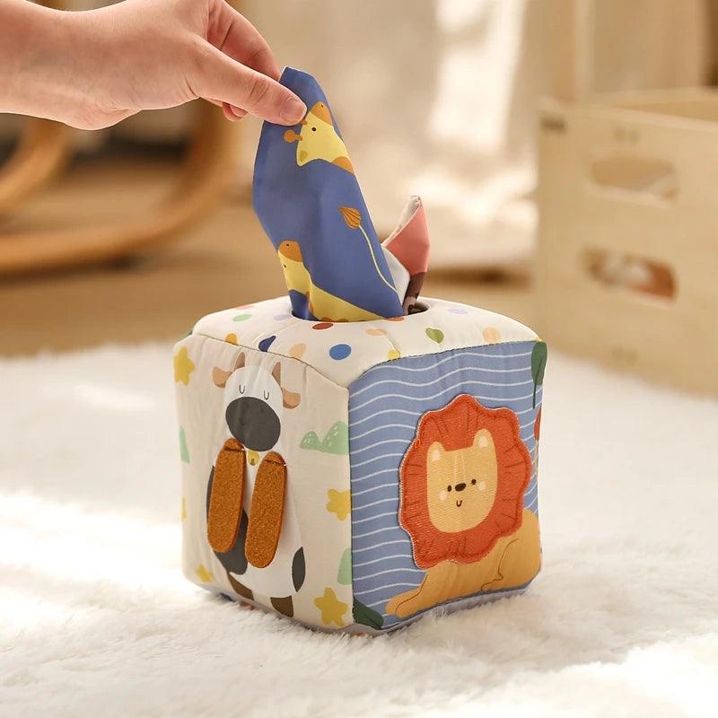 Montessori Toys Magic Cotton Animal Tissue Box Kids Finger Exercise Busy Board Toys Baby Educational Activity Sensory Game Gifts - NTKSTORE