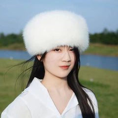 Korean Fashion Hat Women's Winter Snow Ski Cap Thick Warm Imitation Fur Bucket Hat Fisherman's Hat Mink Fur Ladies Mongolia Cap - NTKSTORE