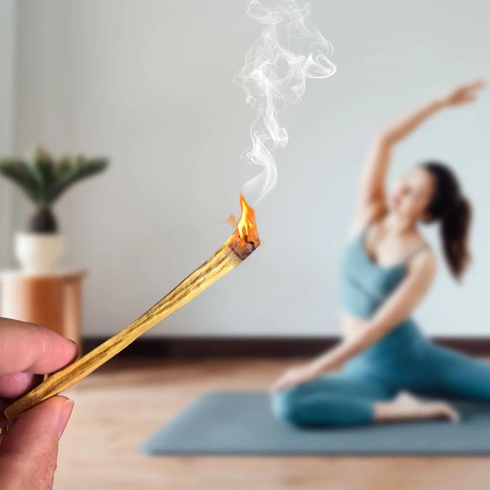 1-20Pcs Palo Santo Sticks Scented Aroma Sticks Purifying Healing Stress Relief Natural Crude Wood Strips for Living Room Office - NTKSTORE