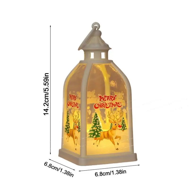 Christmas Lantern Decorative Holiday Tabletop Christmas Decoration Battery Operated LED Candle Light For Holiday Centerpieces