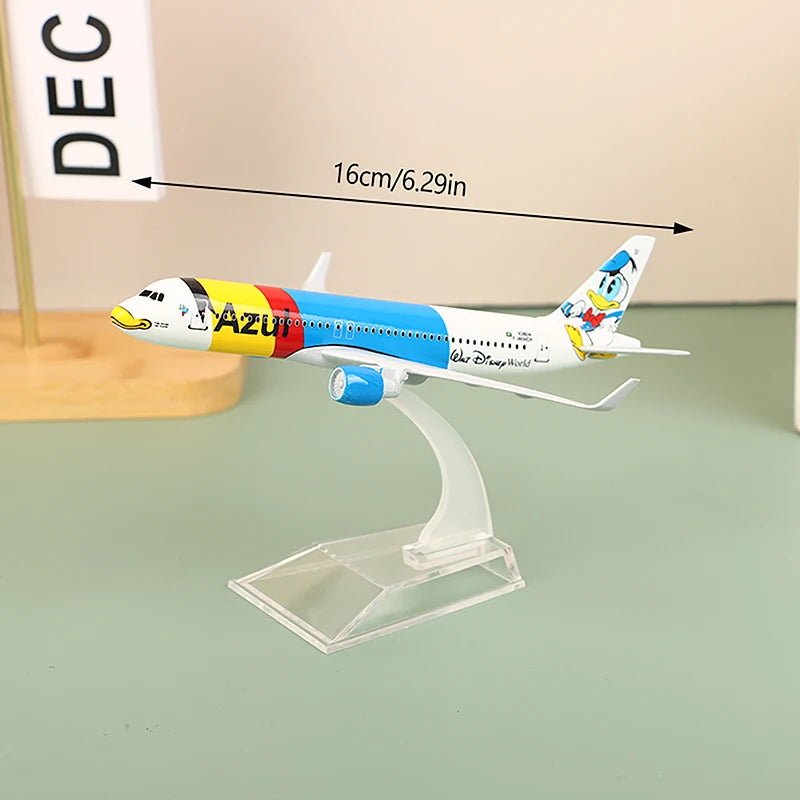 Diecast Metal Model Plane Toy A320 Azul Brazilian Airlines Air Miniature Replica Alloy Aircraft Model