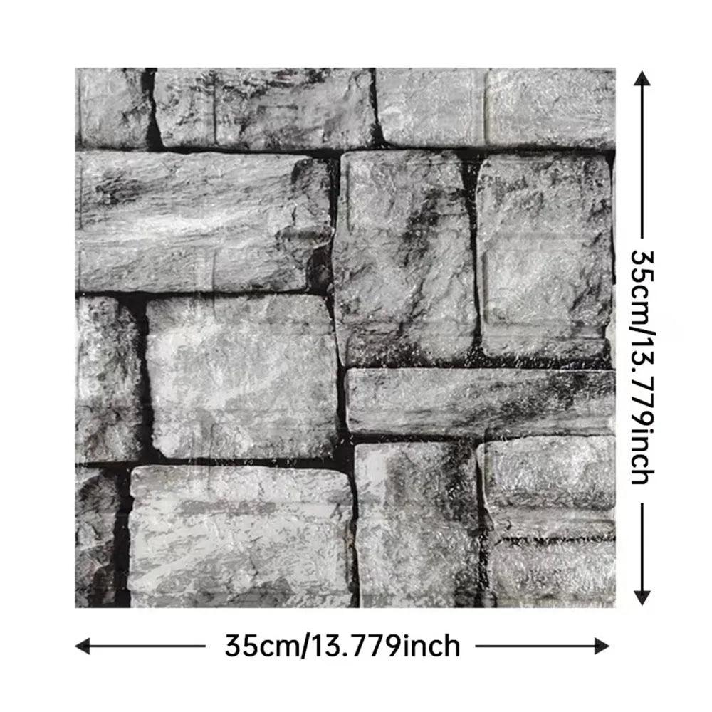 15pcs/20pcs/40pcs DIY 3D Simple Brick Pattern Wall Stickers,Thickened, Sound-proof,Waterproof,Moisture-proof - NTKSTORE