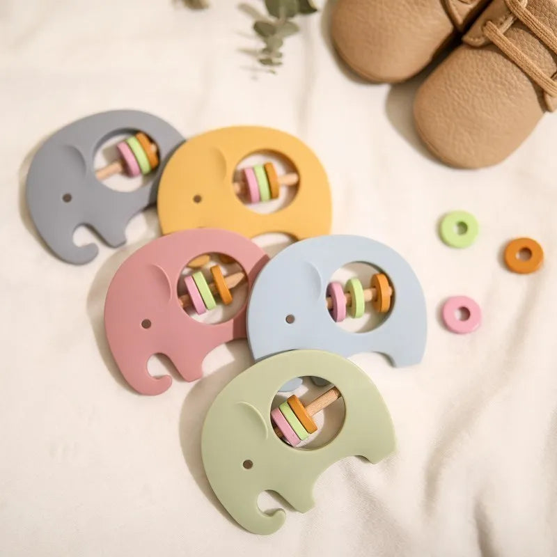 Silicone Rattles for Kids Animal Koala Handbells Newborn Baby Bed Bell Educational Toys Safe Food Grade Baby Teether Baby Items - NTKSTORE