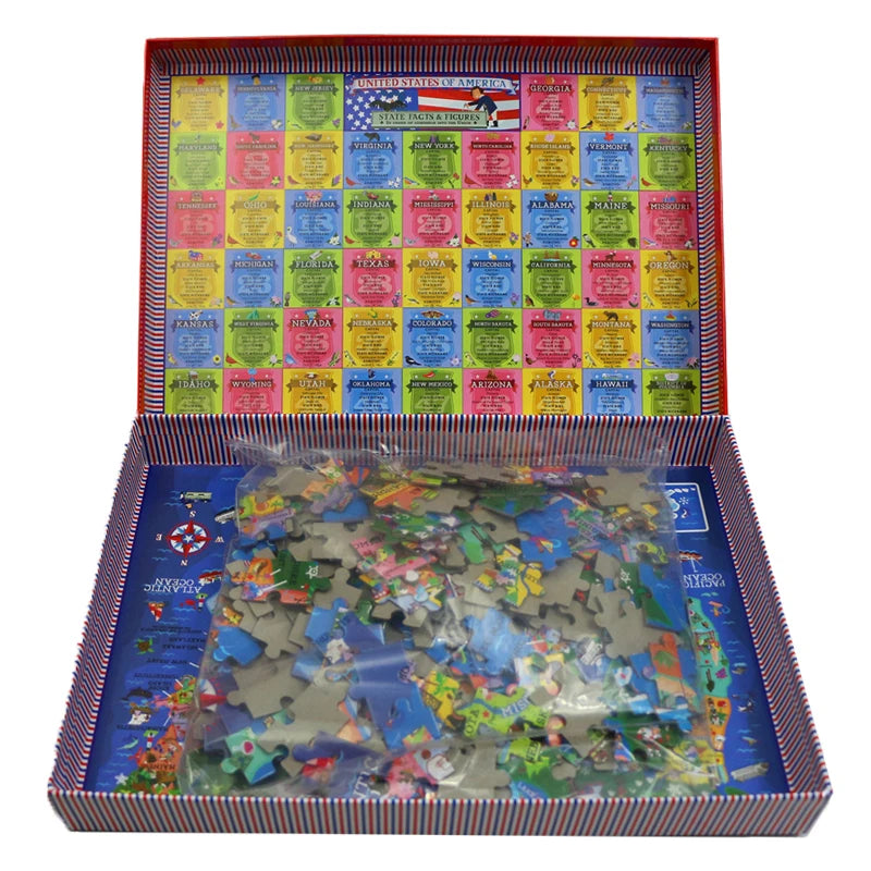 World Map Puzzle for Kids Gifts - 200 Piece - Learning Aid & Educational Games Toy for Kids Age 4 and Above - NTKSTORE