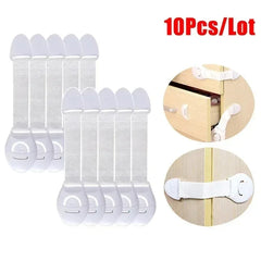 10PCS/lot Home Baby Safety Multifunction Drawer Lock Child Protect Toilet Refrigerator Lock Door for Kids Dishwasher Fridge - NTKSTORE