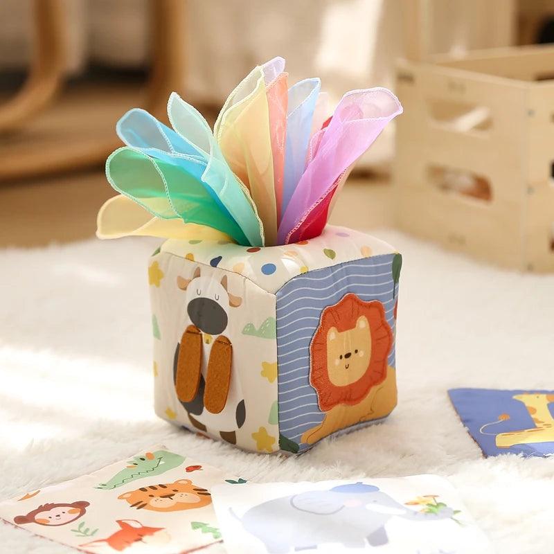 Montessori Toys Magic Cotton Animal Tissue Box Kids Finger Exercise Busy Board Toys Baby Educational Activity Sensory Game Gifts - NTKSTORE