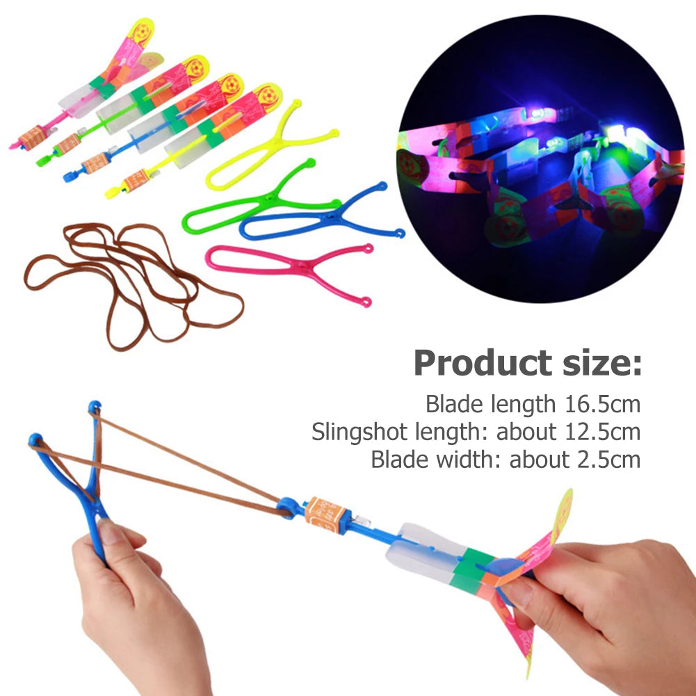 Slingshot Light LED Flying Toys pour garçons et filles, batterie 62, jeu de plein air, hélicoptère, meilleurs cadeaux - NTKSTORE