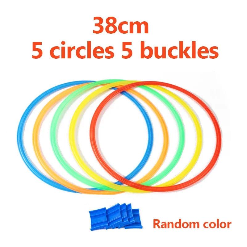 New Outdoor Kids Funny Physical Training Sport Toys Lattice Jump Ring Set Game 10 Hoops 10 Connectors for Park Play Boys Girls - NTKSTORE