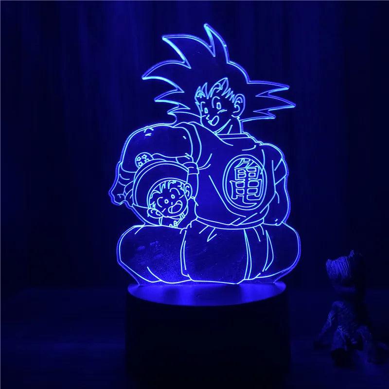 Anime Goku Vegeta Dragon Ball Z Super Saiyan 3D Lamp LED Night Light Goku Jiren Broly Table Lamp Gift 7 Colors - NTKSTORE