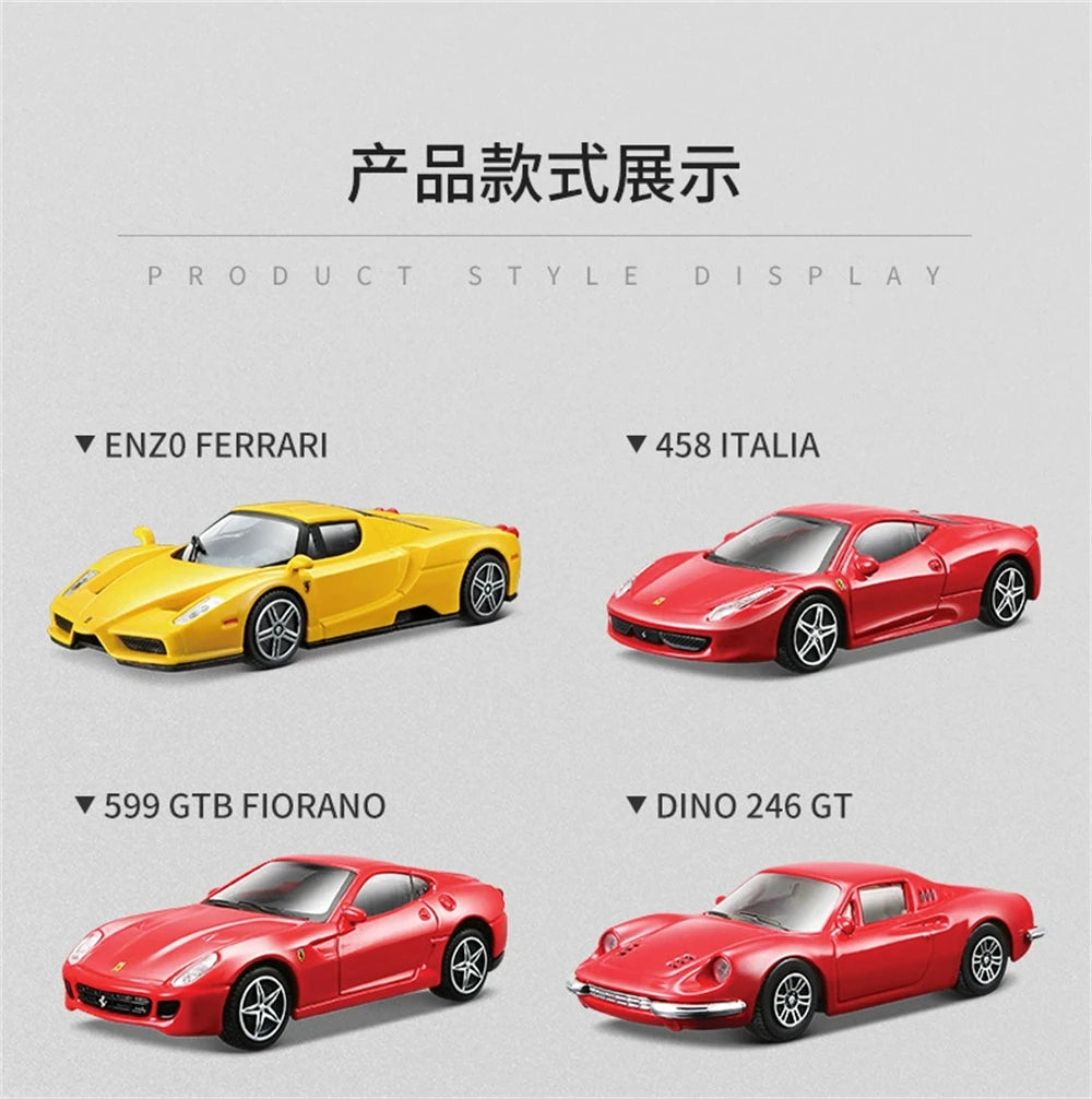 Bburago 1:43 Ferrari Collection Purosangue SP2 ROMA 250 458 488 GTB Alloy Luxury Vehicle Diecast Cars Model Toy Collection