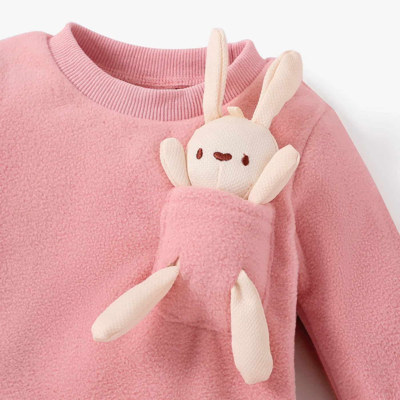 PatPat Baby Girl/Boy Hyper-Tactile 3D Rabbit Pattern Long Sleeve Jumpsuit Soft and Comfortable Perfect for Outings - NTKSTORE