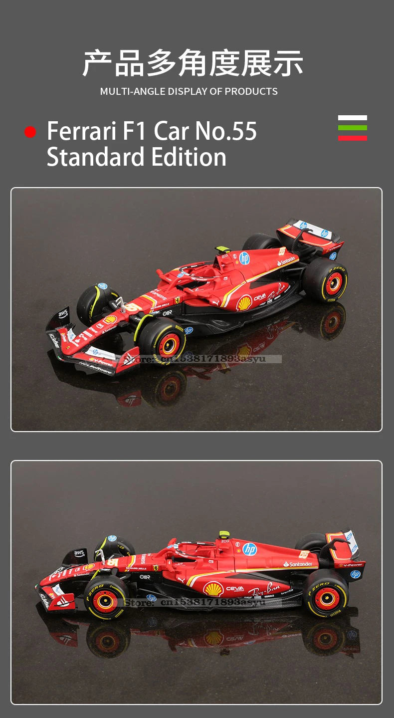 Bburago 1:43 f1 2024 Ferrari SF24 #16 lecler #55 sainz jr. legierung auto druckguss modell spielzeug sammlung erste reihenfolge