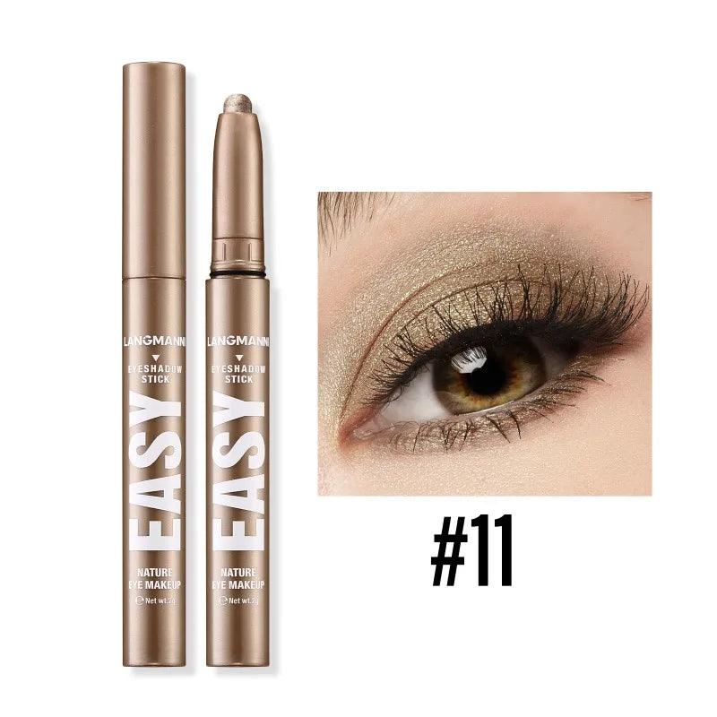 Waterproof Pearlescent Eyeshadow Pencil Stick Shimmer Highlighter Pencil Pearl Pigment Long Lasting Cream Eyes Make Up Cosmetic - NTKSTORE