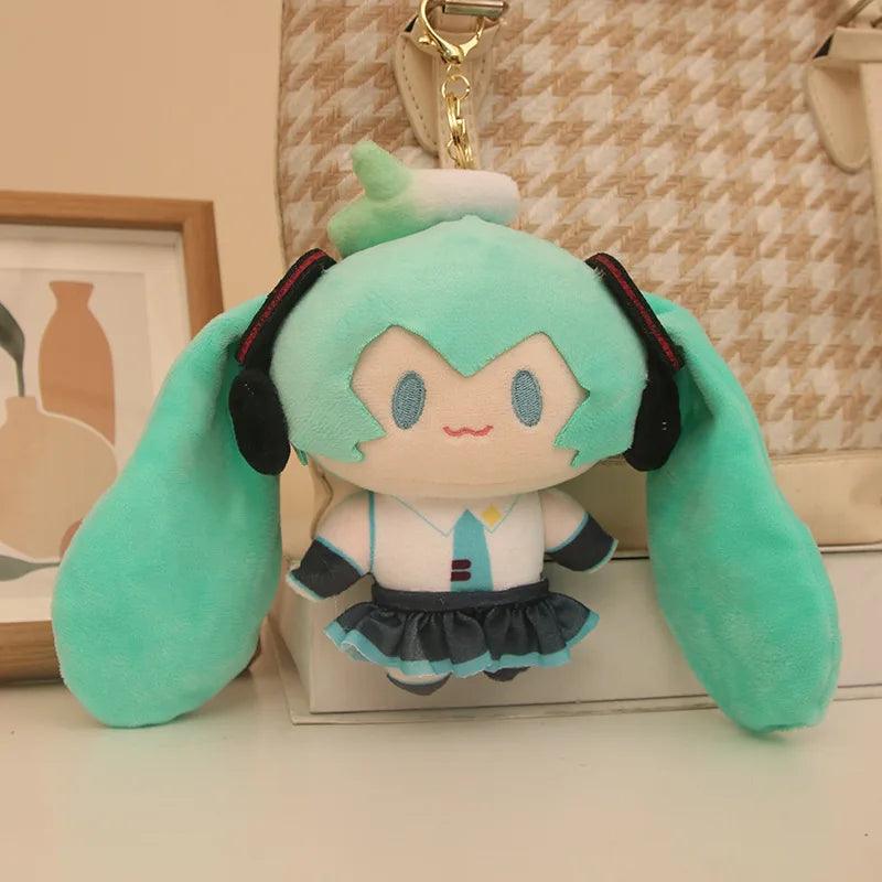 Hatsune Miku Plush Doll Keychain 15cm Cute Miku Anime Collection Peripheral Toys Bag Pendant Decoration Toys Girlfriends Gift - NTKSTORE