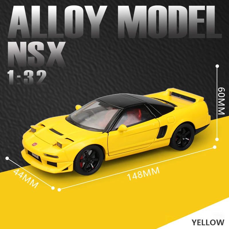 1:32 Honda NSX Coupe Alloy Miniature Car Diecast Metal Scale Car Model Sound＆Light Collection Childrens Toy Car Vehicles Gifts