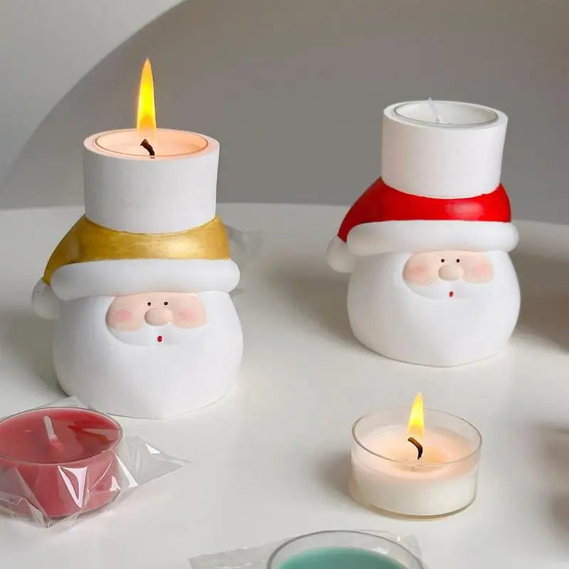 Santa Claus Tealight Holder Tealight Candle Christmas Holder Santa Claus Stand Home Seasonal Centerpiece Seasonal With 4