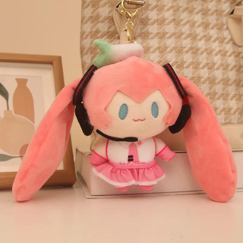 Hatsune Miku Plush Doll Keychain 15cm Cute Miku Anime Collection Peripheral Toys Bag Pendant Decoration Toys Girlfriends Gift - NTKSTORE