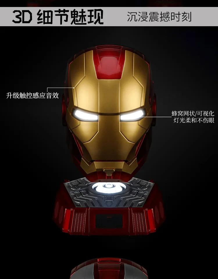 Hot 60cm Iron Man 1:1 Cosplay Helmet Marvel Avengers Light Led Ironman Mask Action Figure Model Toy Child Adult Christmas Gift - NTKSTORE