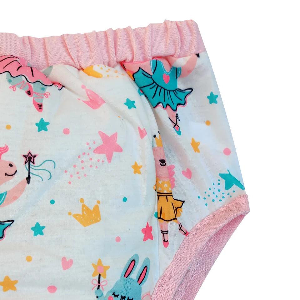 Pink dancing ballet bunny Waterproof Adult Baby Traning Pants DDLG Reusable Nappies Adult Aloth Diaper Potty Underweaer Panties - NTKSTORE