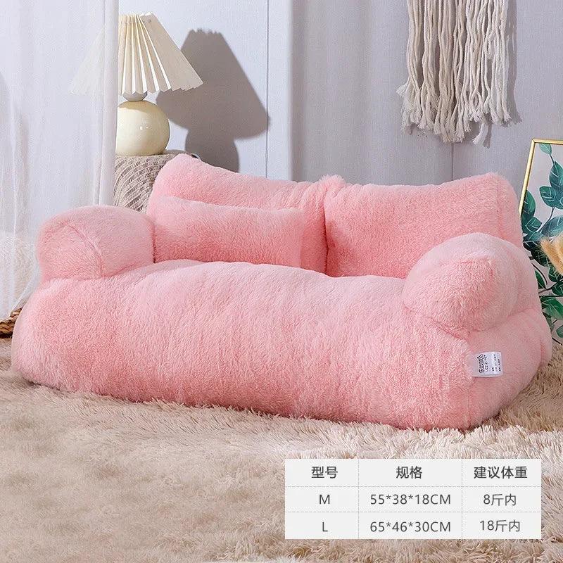 Cat sofa bed Plush Dog Sofa Beds Washable Warm Pet Dog Nest Cat Beds Thicken Comfortable Cushion Dog Sleep Cat Furniture - NTKSTORE