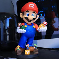 31cm Super Mario Action Figure Toys Game Controller Mobile Phone Holder PVC Model - NTKSTORE