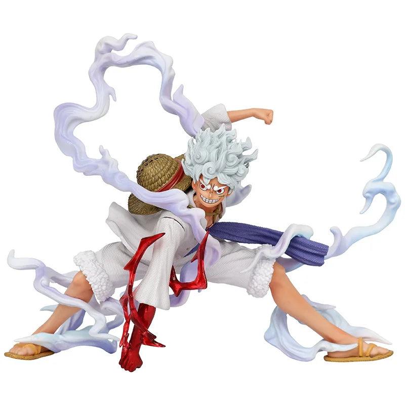 New style 28cm One Piece Figure Sun God Gear 5 Nika Luffy Action Figure GK Thunderbolt Monkey D Luffy Model PVC Collectible Toy - NTKSTORE