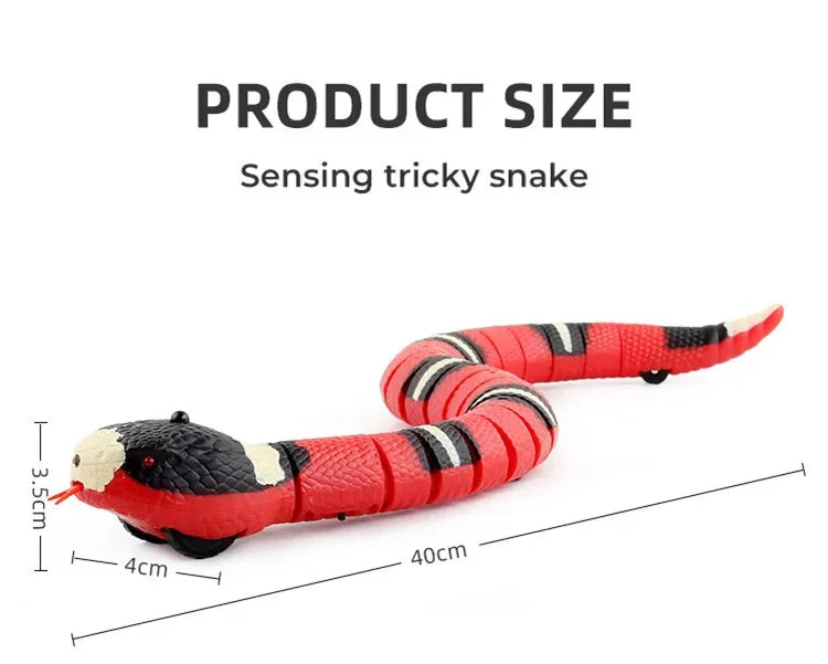 Smart Sensing Cat Toys Interactive Automatic Eletronic Snake Cat Teaser Indoor Play Kitten Toy USB Rechargeable for Cats Kitten - NTKSTORE