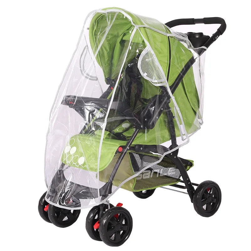 Baby Stroller Rain Cover Rain Cover Raincoat Windshield Cover Perambulator Winter Canopy - NTKSTORE