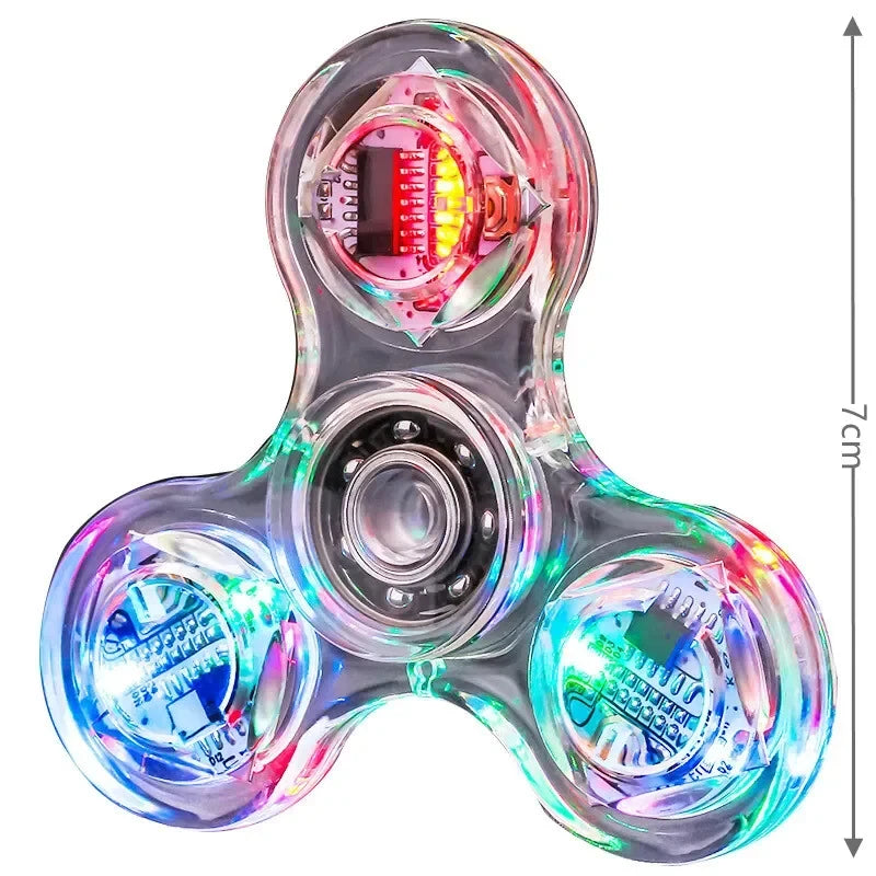 Luminous LED light Fidget Spinner Hand Top Spinner glows in the dark toys office stress relieving toys adults and children toy - NTKSTORE