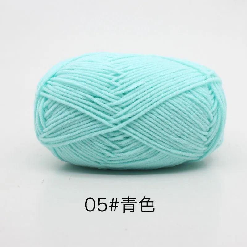 40-50g/Set 4ply Milk Cotton Knitting Yarn Needlework Dyed Lanas For Crochet Craft Sweater Hat Dolls At Low Price - NTKSTORE