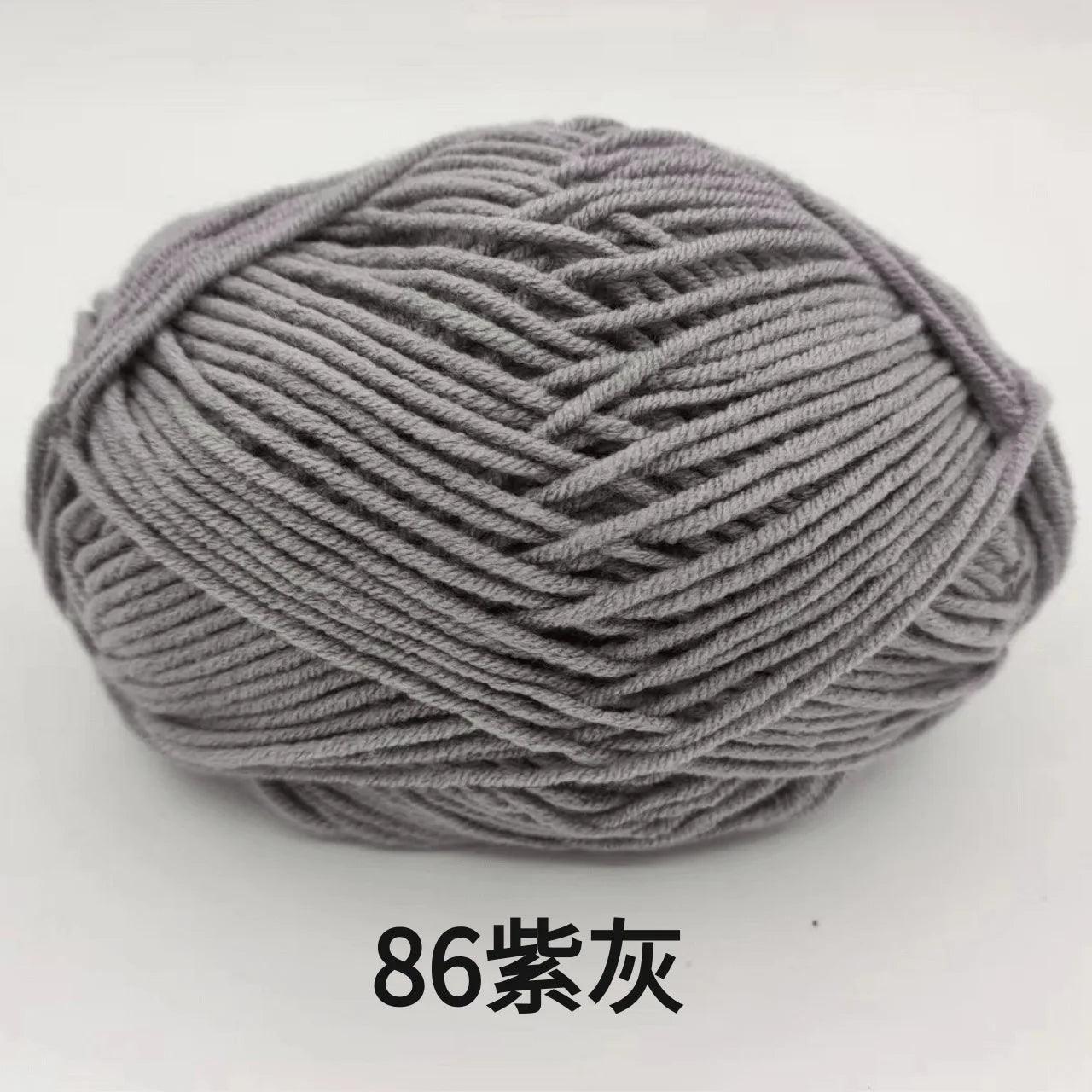 40-50g/Set 4ply Milk Cotton Knitting Yarn Needlework Dyed Lanas For Crochet Craft Sweater Hat Dolls At Low Price - NTKSTORE