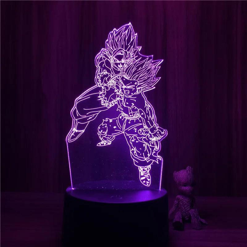 Anime Goku Vegeta Dragon Ball Z Super Saiyan 3D Lamp LED Night Light Goku Jiren Broly Table Lamp Gift 7 Colors - NTKSTORE