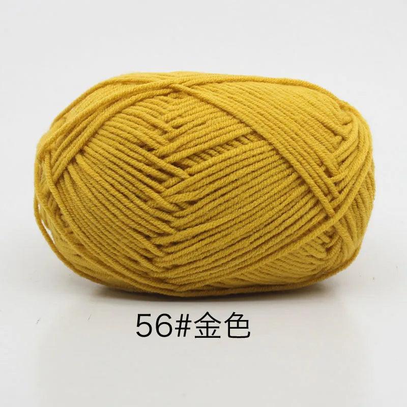 40-50g/Set 4ply Milk Cotton Knitting Yarn Needlework Dyed Lanas For Crochet Craft Sweater Hat Dolls At Low Price - NTKSTORE