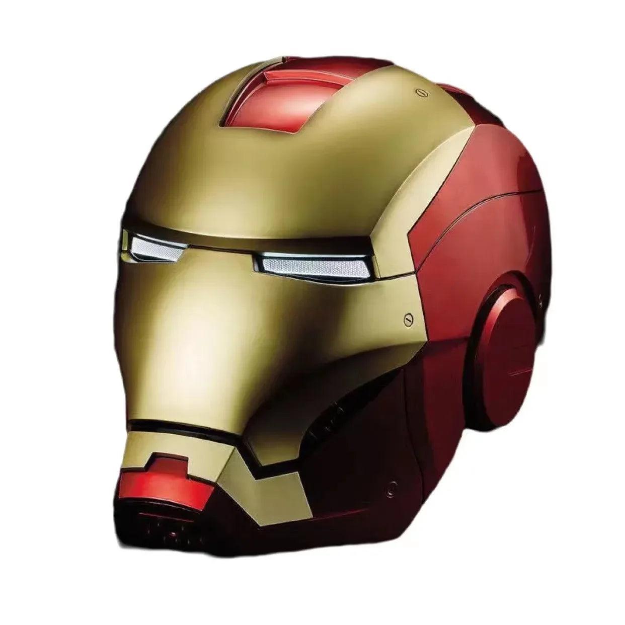 Iron Man Hot Toys Mk5 Autoking 1/1helmet Remote And Voice Control Iron Man Automatic Helmet Mask With Led Light Boy Gift Present - NTKSTORE