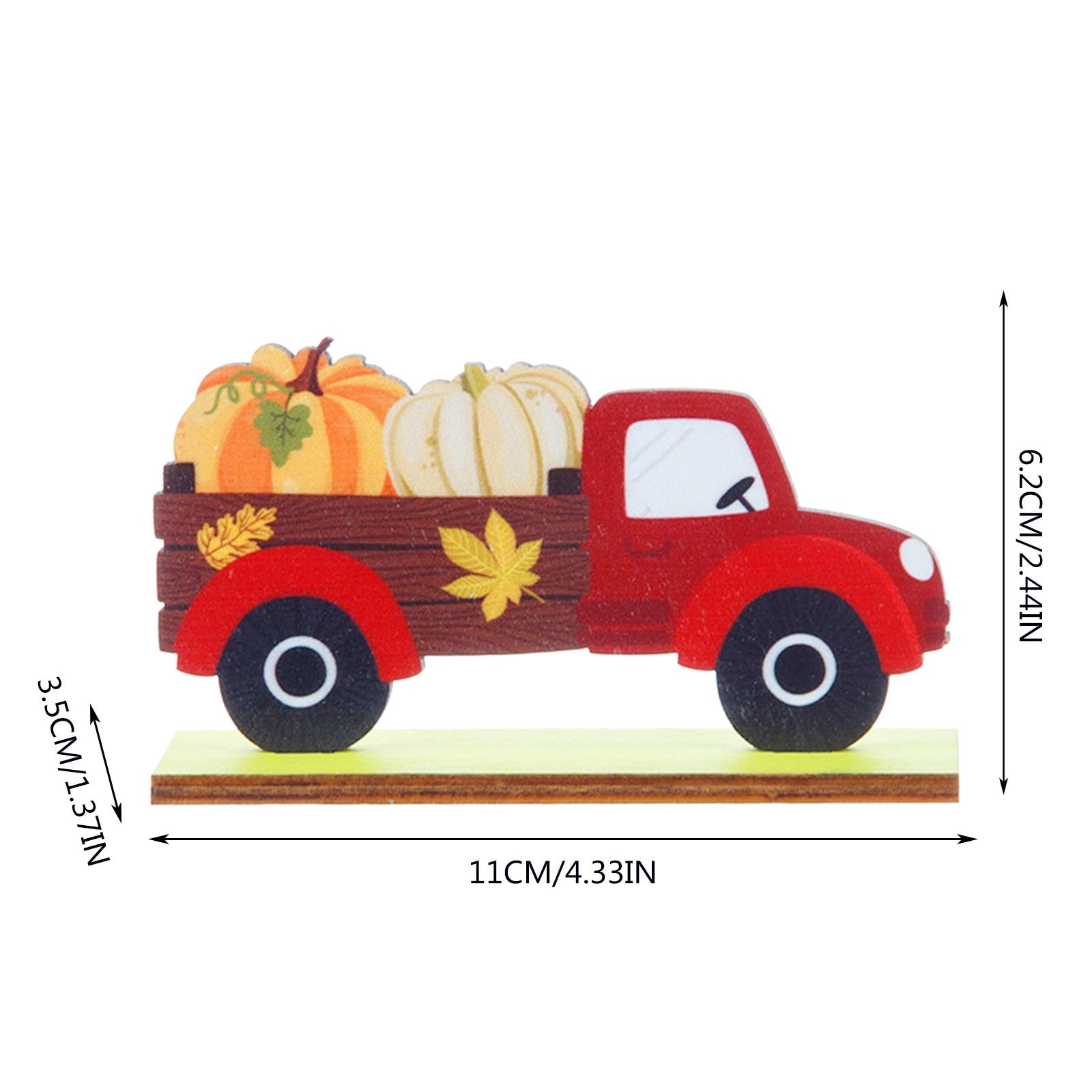 1pc Car Shape Desktop Ornament Thanksgiving Wooden Pumpkin Crafts Props Decoration Autumn Festival Car Wooden Decoration L5 - NTKSTORE