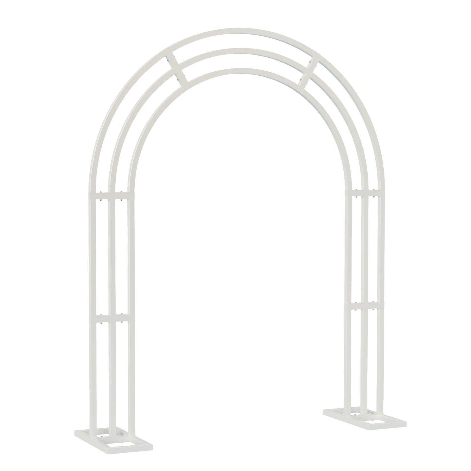 Large Metal Wedding Arch, Balloon Arch Backdrop Arch Stand for Wedding, Bridal, Garden, Yard, Indoor Outdoor Party Decoration - NTKSTORE