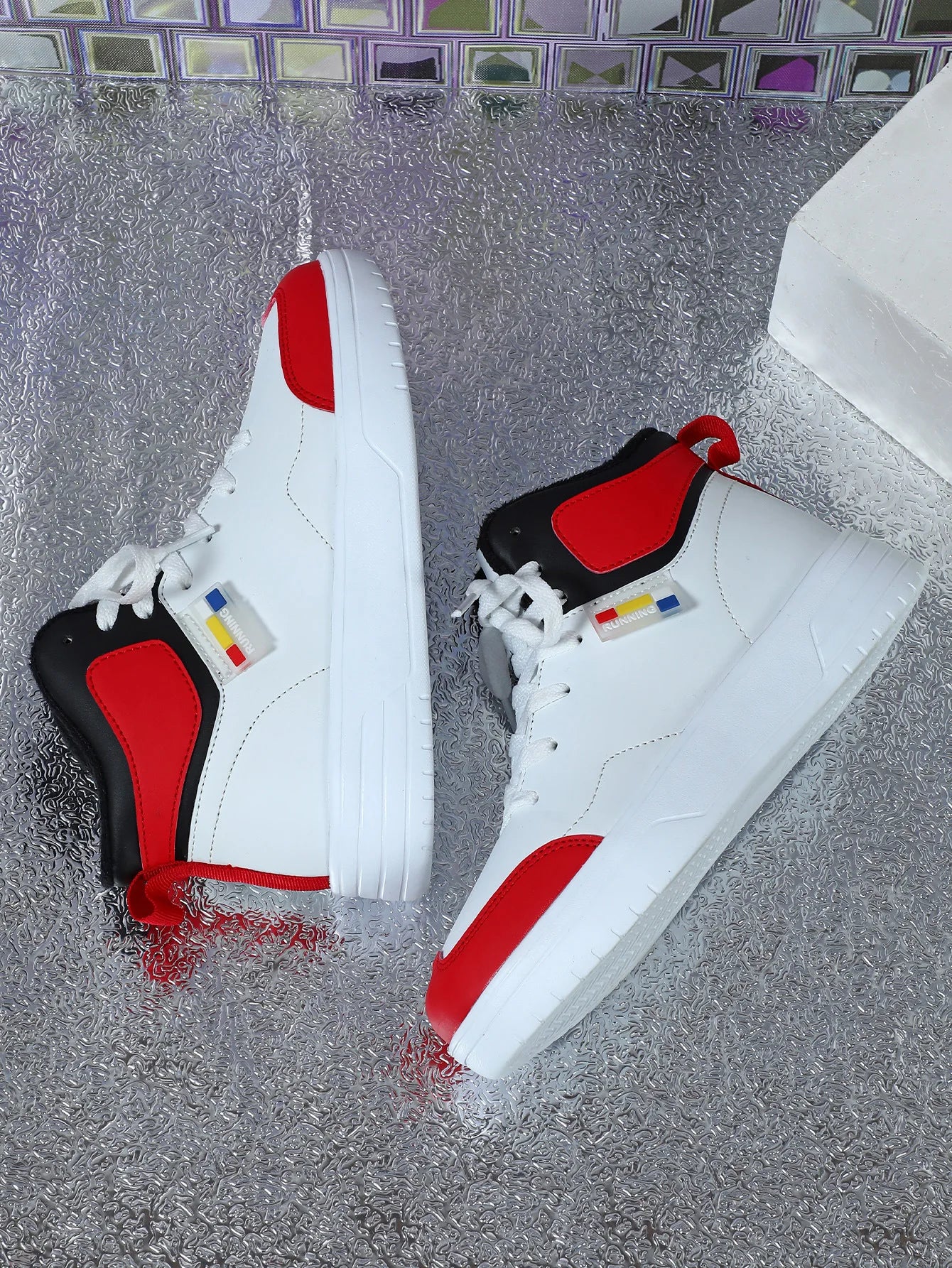 Couples Trend Color Matching Warm Winter Short Fluffy Casual High Top Sports Shoes Fashion Outdoor Shoes