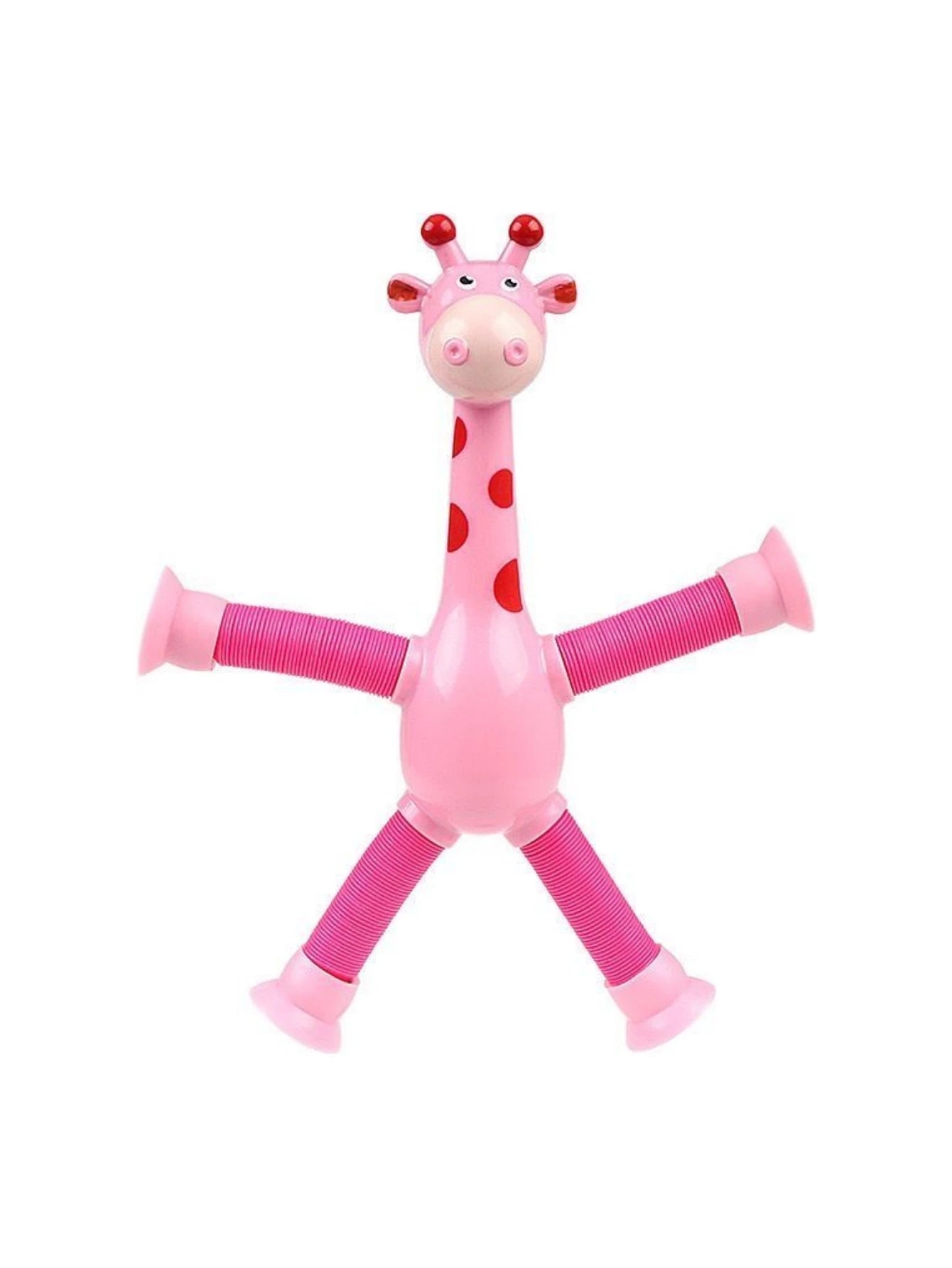 Suction cup giraffe telescopic and ever-changing luminous toy children's cartoon creative educational toy stretch telescopic