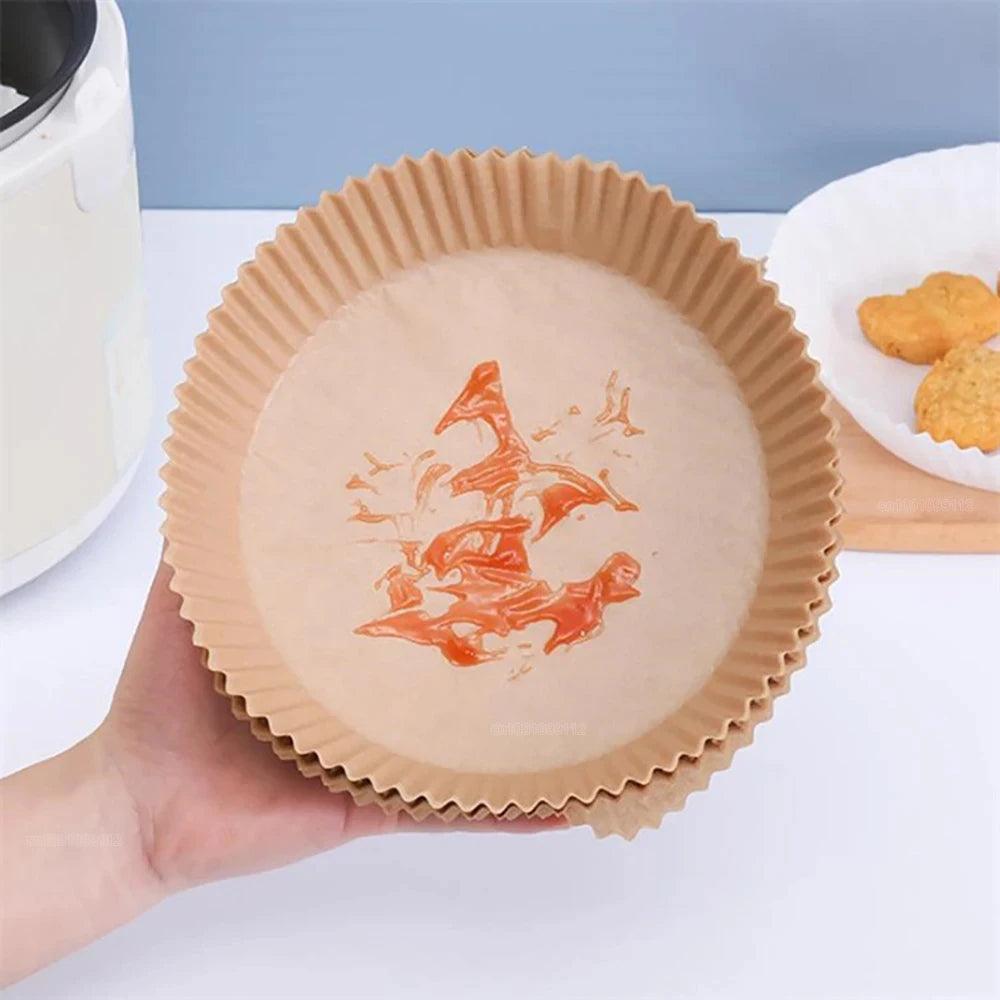 50/100Pcs Air Fryer Disposable Paper Non-Stick Airfryer Baking Papers Round Air-Fryer Paper Liners Paper Kitchen Accessories - NTKSTORE