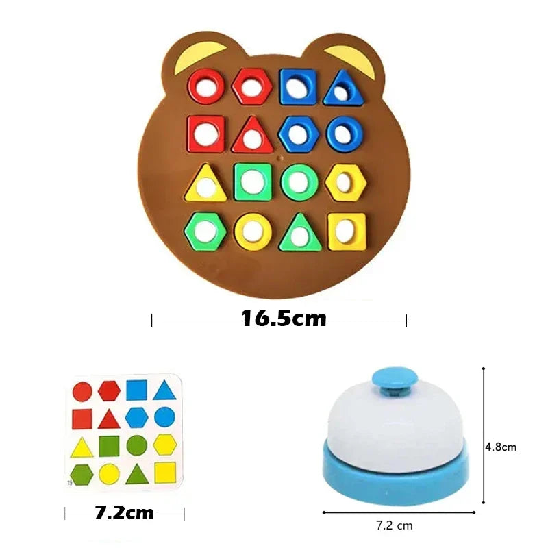 Montessori Educational 3D Puzzle Game for Color Matching and Geometric Shape Learning Jigsaw Interaction Toys For Kids - NTKSTORE