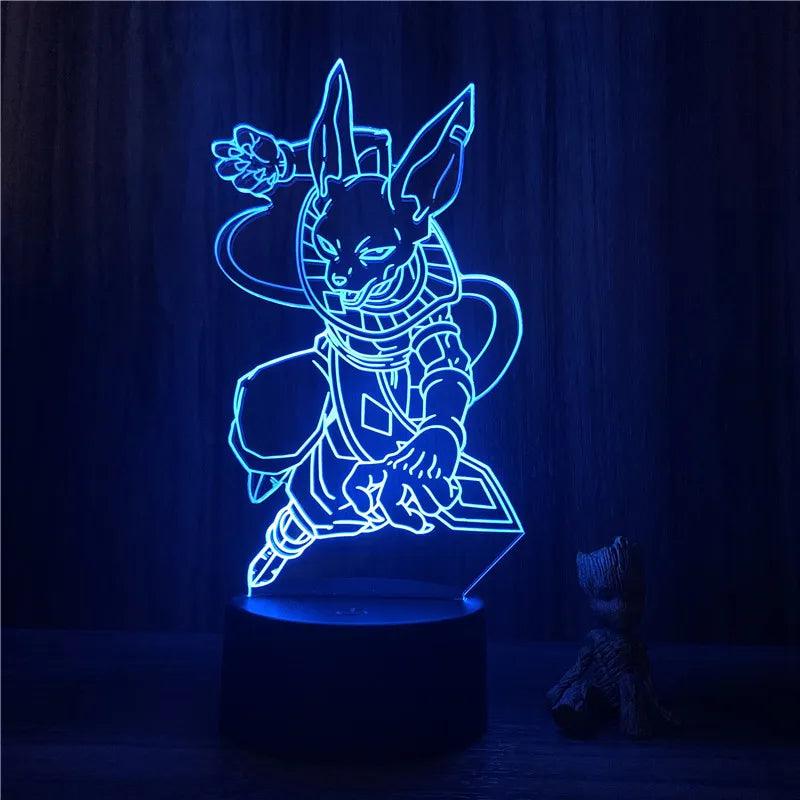 Anime Goku Vegeta Dragon Ball Z Super Saiyan 3D Lamp LED Night Light Goku Jiren Broly Table Lamp Gift 7 Colors - NTKSTORE