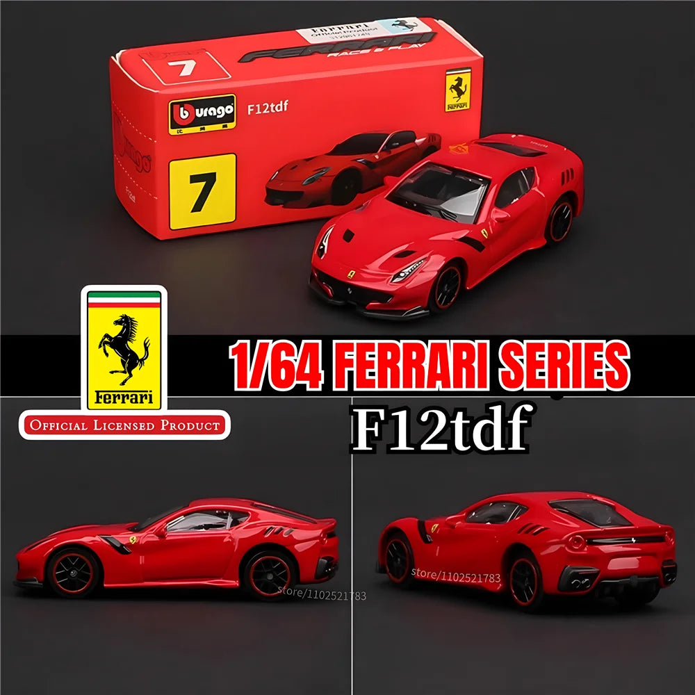 Bburago 1:64 Ferrari SF90 Stradale Replica Car Model, Scale F40 F50 458 488 Enzo Laferrari Diecast Miniature Art Kid Boy Toy - NTKSTORE