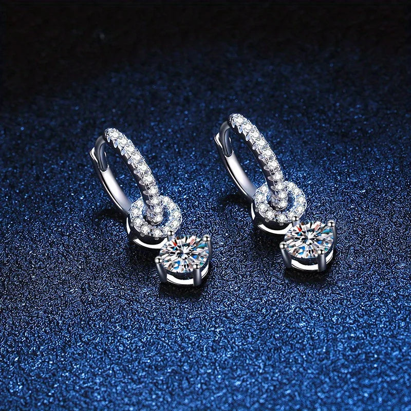 S925 Moissanite earrings, elegant and sexy design style, suitable for Thanksgiving Christmas wedding gifts or daily wear. - NTKSTORE