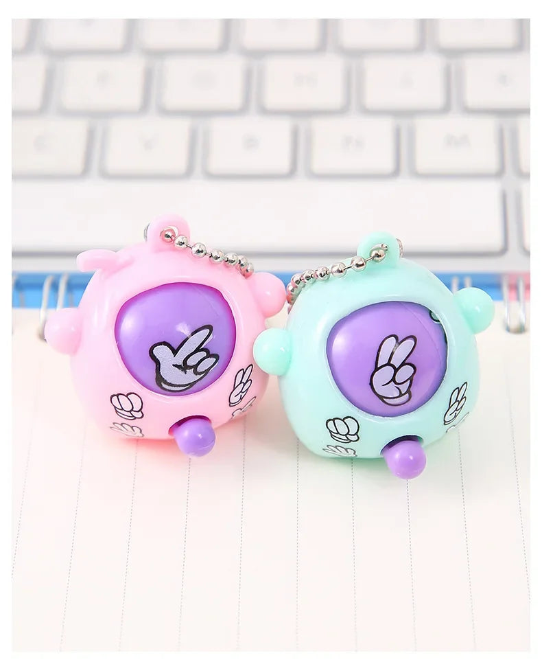 1/10Pcs Fun Rock-Paper-Scissors Key Chain for Kids, Pendant mini Toys Children's game interactive props Funny Gift