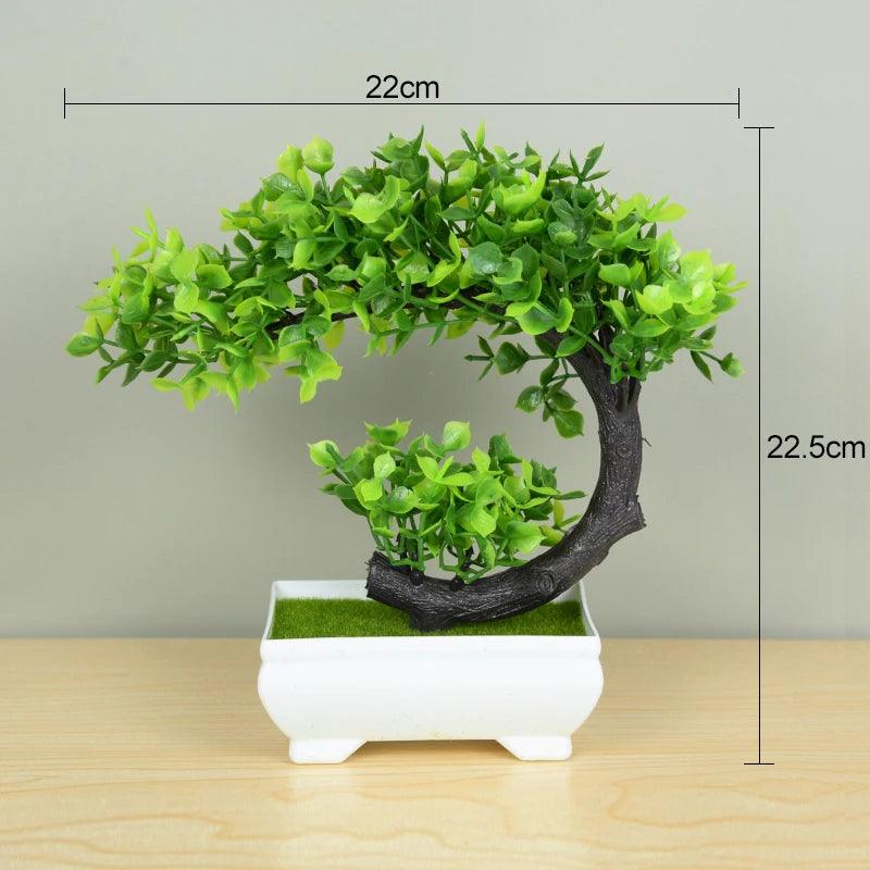 Artificial Plants Bonsai Small Tree Pot Fake Plant Flowers Potted Ornaments For Home Room Table Decoration Hotel Garden Decor - NTKSTORE