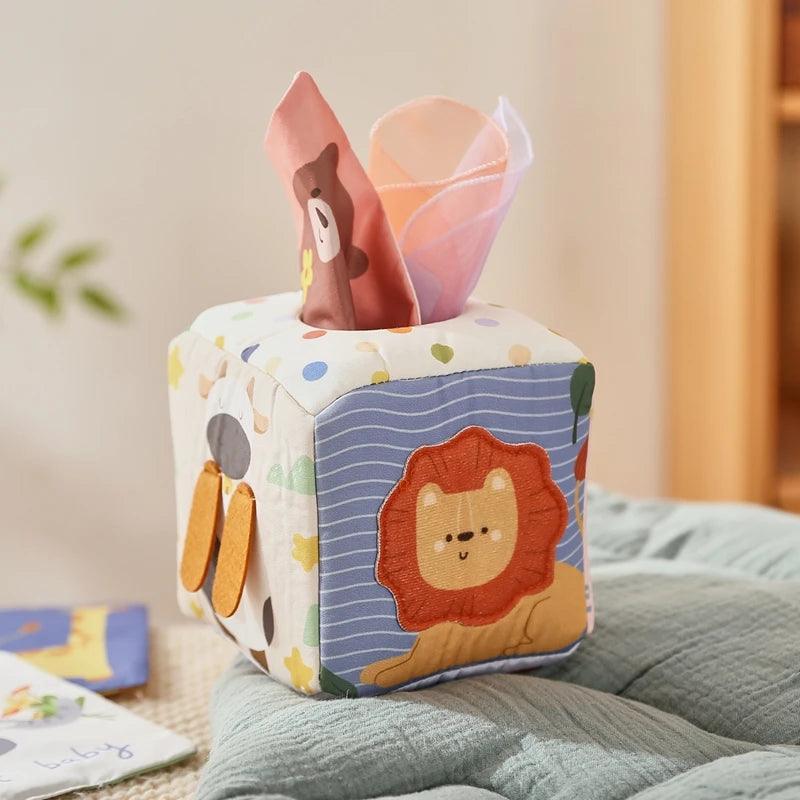 Montessori Toys Magic Cotton Animal Tissue Box Kids Finger Exercise Busy Board Toys Baby Educational Activity Sensory Game Gifts - NTKSTORE