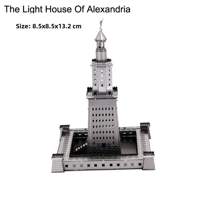 Aipin metal assembly model DIY puzzle building Arc de Triomphe Dutch windmill Paris iron tower lighthouse - NTKSTORE