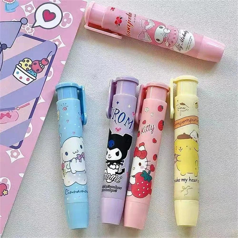 Creative Kuromi Melody Cinnamoroll Hello Kitty Press Eraser Anime Cartoon Kawaii Stationery Gift Office School Supplies - NTKSTORE