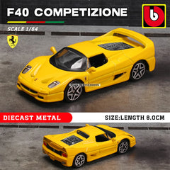 Bburago 1:64 Ferrari series 296 GTB 458 488 F12 ROMA F40 alloy luxury car die-casting car model toy collection gift